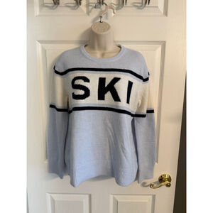 CeCe light blue "SKI" sweater size small